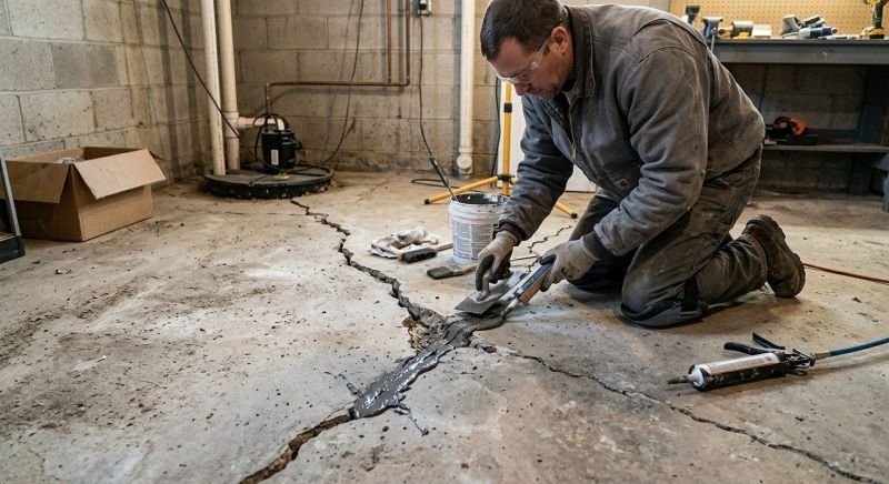 Cracked Basement Floor Repair in North Charleston, SC
