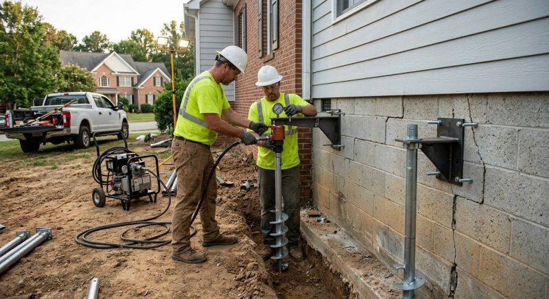 Helical Piers Installation in North Charleston, SC