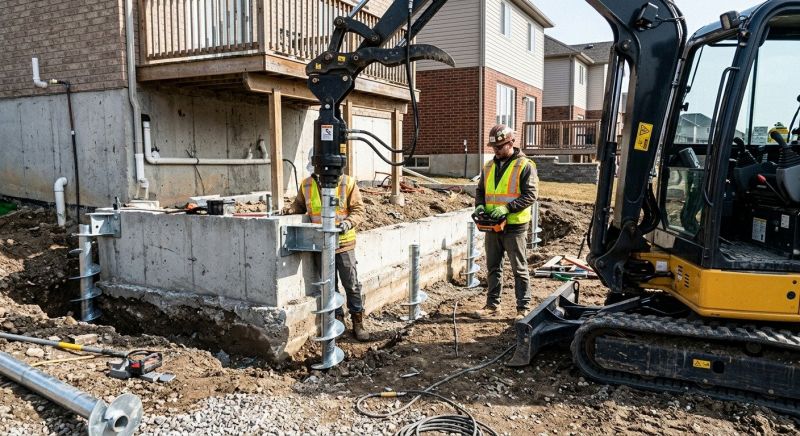 Helical Pile Installation in North Charleston, SC