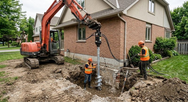 Helical Pile Installation in North Charleston, SC